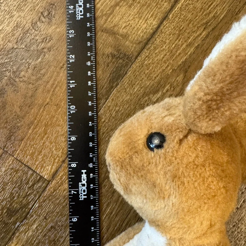 Vintage Trudy Toys Bunny Rabbit Plush Stuffed Animal 13 Inch Brown Tan Fluffy